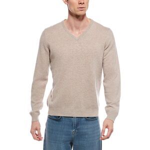 Mette Mens  Cashmere V-Neck Sweater, Beige